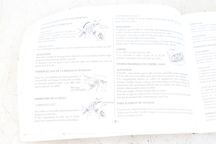 photo de USER MANUAL DAELIM A-FOUR 2T 50 (2005 - 2012)