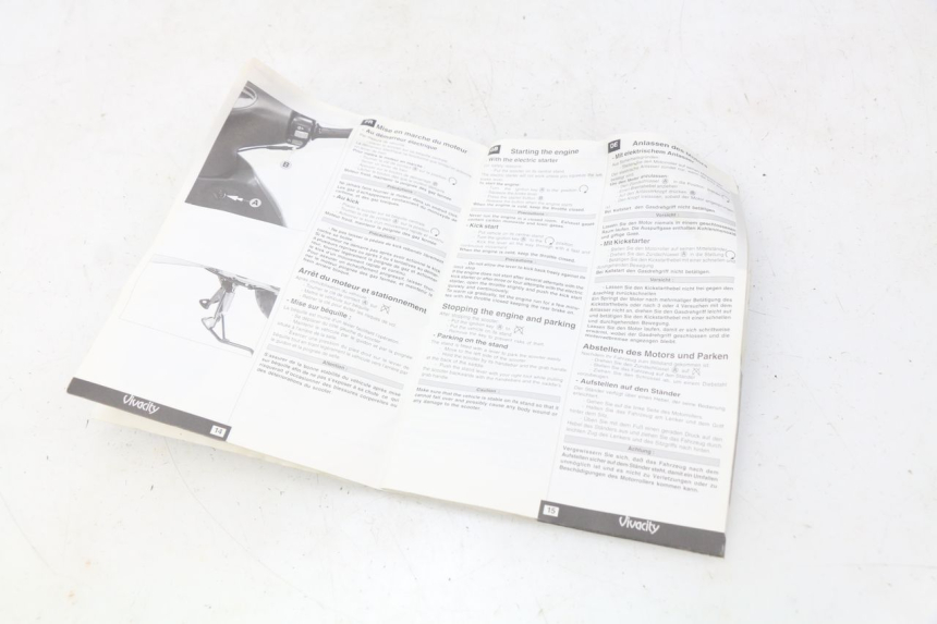 photo de USER MANUAL PEUGEOT VIVACITY 50 (1998 - 2003)